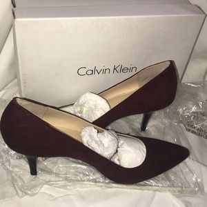 Calvin Klein Women's Ashley Shimmer Suede Pump